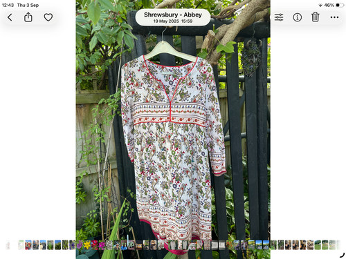 Multicoloured lined tunic
