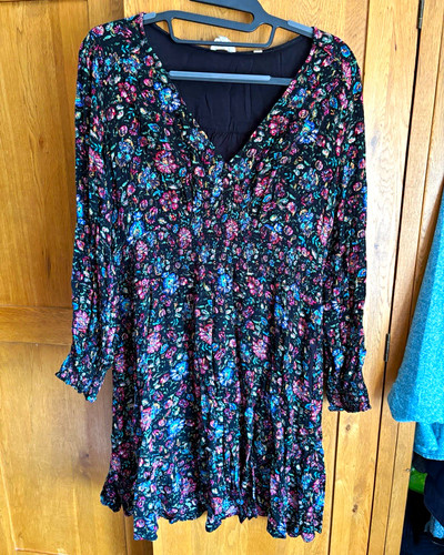 Fatface black floral smock - fatface,