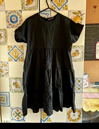 Prettylittlething black smock - black,