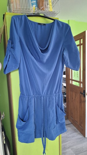 Blue tunic dress - blue,