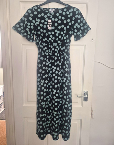 Green black polka dot - dp,