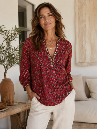 Anokhi handblock print neck - anokhi,