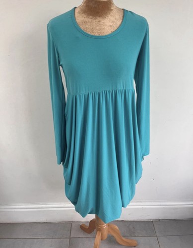 Turquoise tunic dress long - turquoise,