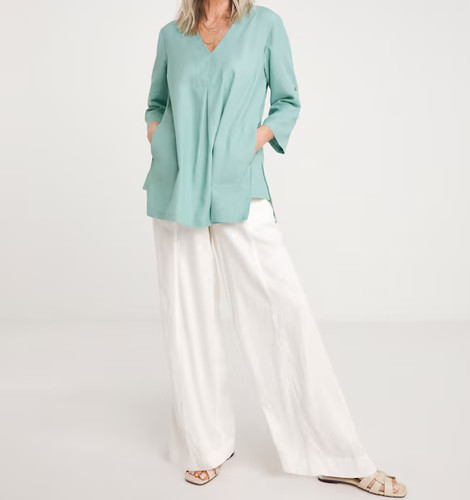 Julipa linen mix pocket tunic - mix,