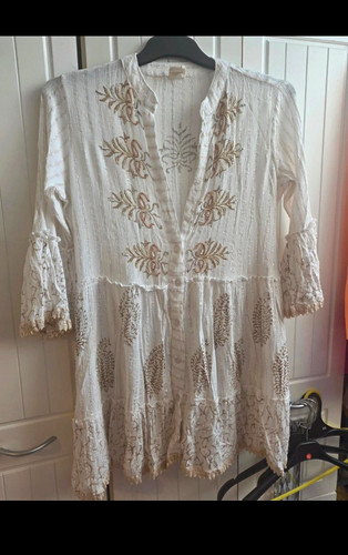 Boho chic white embroidered - boho,