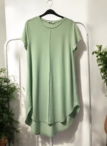 Ladies long green tunic tshirt - ladies,