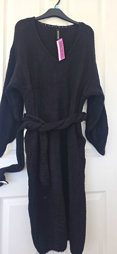 Collection black belted neck - belted, v-neck