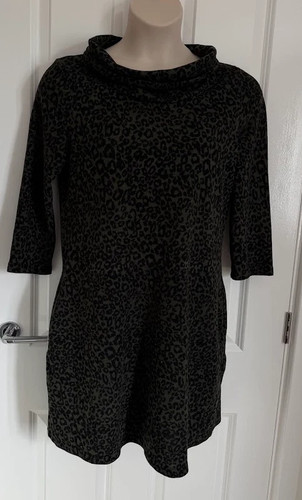 Apricot leopard print dress - dress, sz