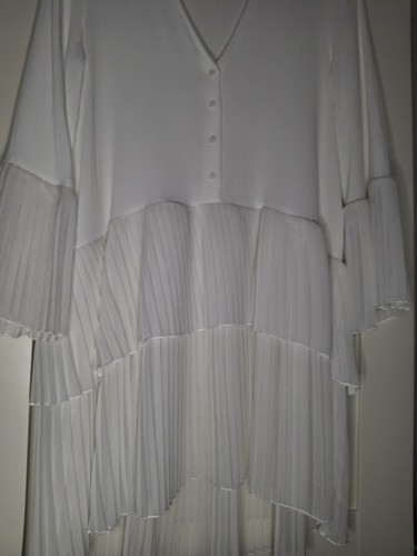 Zara woman white pleated - zara,
