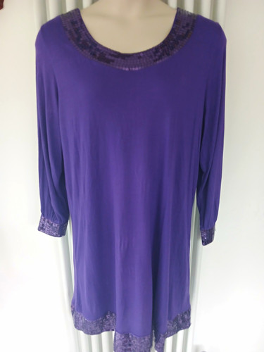 Purple sequin trim jersey - trim,