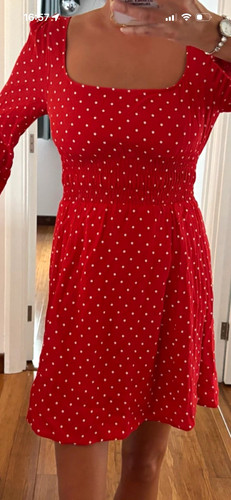 Bershka red white - bershka, polka