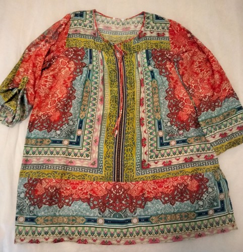 Johhny was 100 silk tunic - johhny, 100%silk