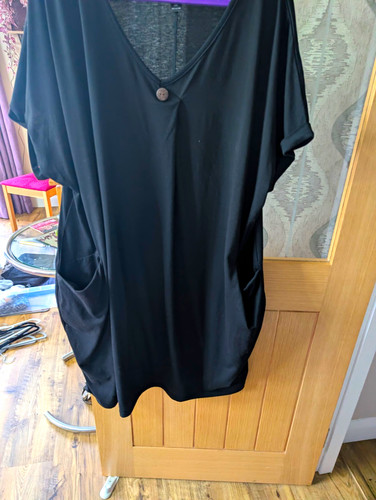 Women black solid neck - women’s,